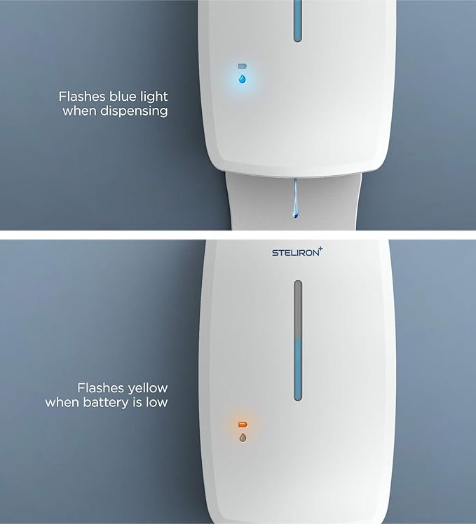 Steliron Automatic Hand Sanitizer Dispenser Station, 34oz Adjustable Floor Stand with Touchless Dispenser (Sanitizing Alcohol Liquid Only)