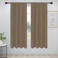 Easy-Going Rod Pocket Blackout Curtains for Bedroom, Room Darkening Window Curtains for Living Room, Thermal Insulated Noise Reduction Solid Window Drapes, 2 Panels(34x72 in, Camel)