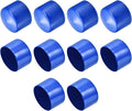 uxcell 10pcs Rubber End Caps 60mm(2 3/8") ID Vinyl Round End Cap Cover Screw Thread Protectors Blue