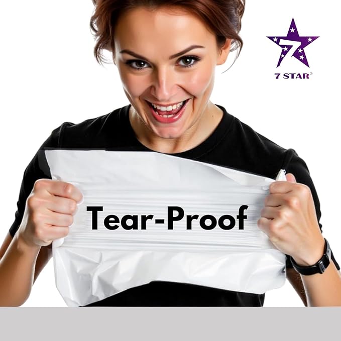 7STAR 9x12 Poly Mailers – Self-Sealing Shipping Envelopes, Tear-Resistant Waterproof Mailing Bags, 2.75 Mil Thick – Available in 1000 or 2000 Count (White, 9" x 12", 2000, Count, 1)