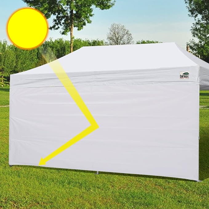 Eurmax USA Instant Canopy SunWall Camping Tent Tarp Shelter 10x20 Canopy Wall Sidewall Tent, 1 Pack Sidewall Only (Yellow)