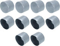 uxcell 10pcs Rubber End Caps 55mm(2.2") ID Vinyl Round End Cap Cover Screw Thread Protectors Grey