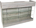 Only Hangers Barnwood Series Display Showcases and Retail Store Checkout Counters (Barnwood Ledge Counter with Glass Display, 6 Feet)