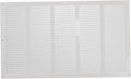 Repa Market Air Vent Cover 20x12 Inch (Outer Dimensions) White Galvanized Steel Louvered Grill Cover with Mesh Screen/Wall or Ceiling Vent/HVAC Register for Indoor and Outdoor Ventilation