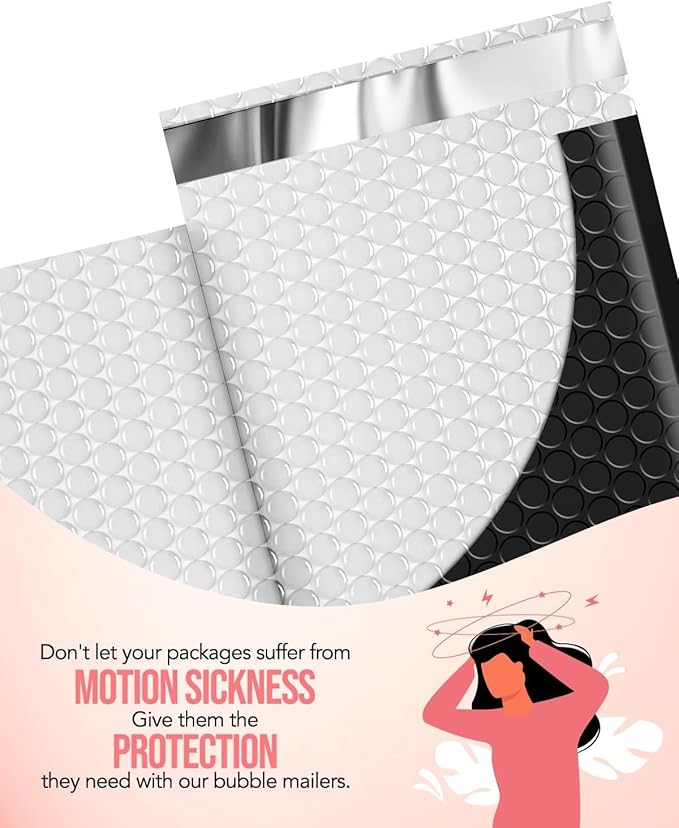 GSSUSA Black Bubble Mailers 8.5X12 Inches 240 Pack, Padded Poly Bubble Mailer, Large padded Envelopes Strong Adhesion Bubble Envelopes,Self-Seal Mailing Envelopes for Small Business,Package Supplies