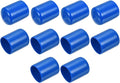 uxcell 10pcs Rubber End Caps 20mm ID Vinyl Round End Cap Cover Screw Thread Protectors Blue