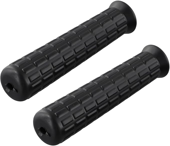 2Pcs Wheelbarrow Rubber Handles Replacement, Anti-slip Handle Grip Covers Weatherproof Handles Non-Slip Round Tubes for Garden Carts(114x12mm Black)