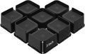 Bed Risers, Oversized Furniture Risers, 3 inch Raise Blocks for Bed Couch Desk Sofa Table Lifts, Furniture Legs Lifters Support up to 6000 Lbs (Black, 8 Pack Set)