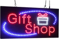Gift Shop Sign, 19"x10", 48x24cm, TOPKING, LED, Neon, Florescent, Signage, Signboard, Display, Billboard, Screen, Grand Opening, Gift