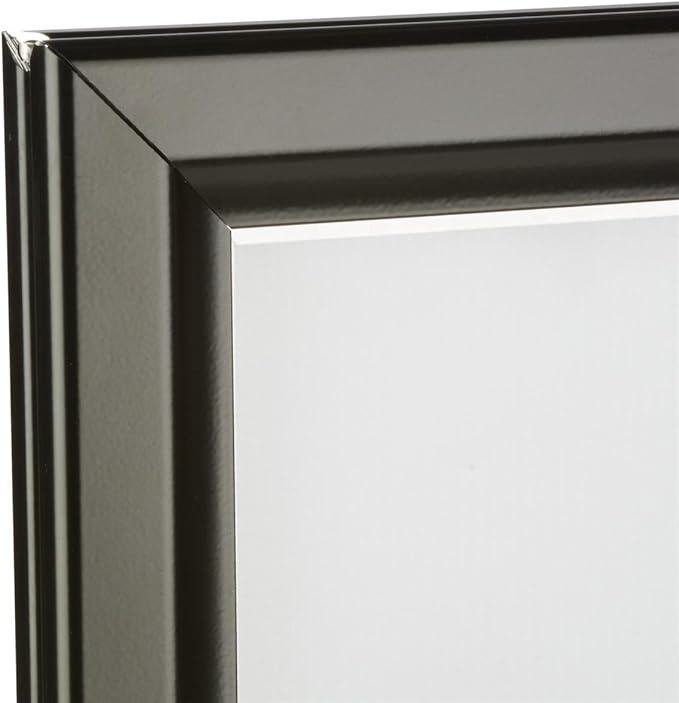 Displays2go 22x28 Inch Outdoor Sign Holder, Black, Powder Coated Steel, Modern Style, Wind & Waterproof, Snap Frame with Magnetic Trim, Anti-Glare PVC Lenses