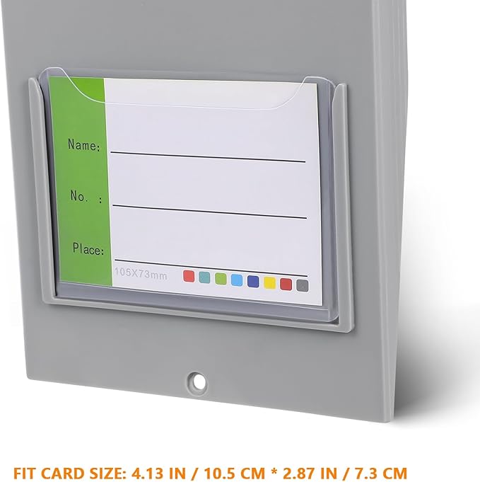 Kisangel Time Card Rack Wall Mount Time Card Holder Shelf with 5 Slots Multi-Pocket for Office Factory Attendance Payroll Supplies