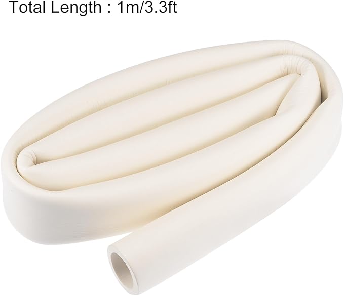 uxcell Foam Tubing for Handle Grip Support, 25mm ID 35mm OD 1m Length White