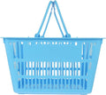 Uonlytech Thickened Plastic Storage Basket with Double Handles Handles Grocery Basket for Supermarket Shopping and Household Organizing