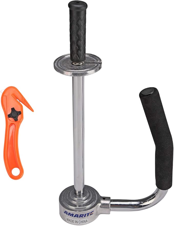 shrink wrap handle,Industrial Stretch Film Dispenser including Film Cutters,Suitable for 11" to 21.5" film height Pallet Wrap.Top Quality Stainless Steel, Tough, Durable