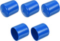 uxcell 5pcs Rubber End Caps 30mm ID Vinyl Round Tube Bolt Cap Cover Screw Thread Protectors Blue