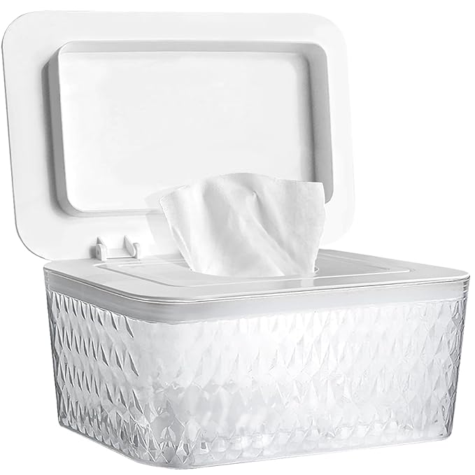 Wet Baby Wipes Dispenser - Large Capacity Wipe Holder Seal-Designed Dust-Proof Wet Wipes Container Keep Diaper Wipes Fresh