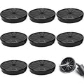 8 Pcs Cable Grommet, Snap Bushing 2-3/8" (60 mm) Mounting Diameter, Flexible Petal-Shaped Buckle Round Nylon Desk Grommet for Wires Through Countertop Cord Organizer and Protection, Black