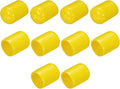 uxcell 10pcs Rubber End Caps 15mm ID Vinyl Round End Cap Cover Screw Thread Protectors, Yellow