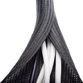 ZhiYo 6.6ft - 1 inch Cable Sleeve, Cord Wrap Wire Protector Tubing for Pets, PC Cable Wrap, Computer Cable Management Sleeve - Black