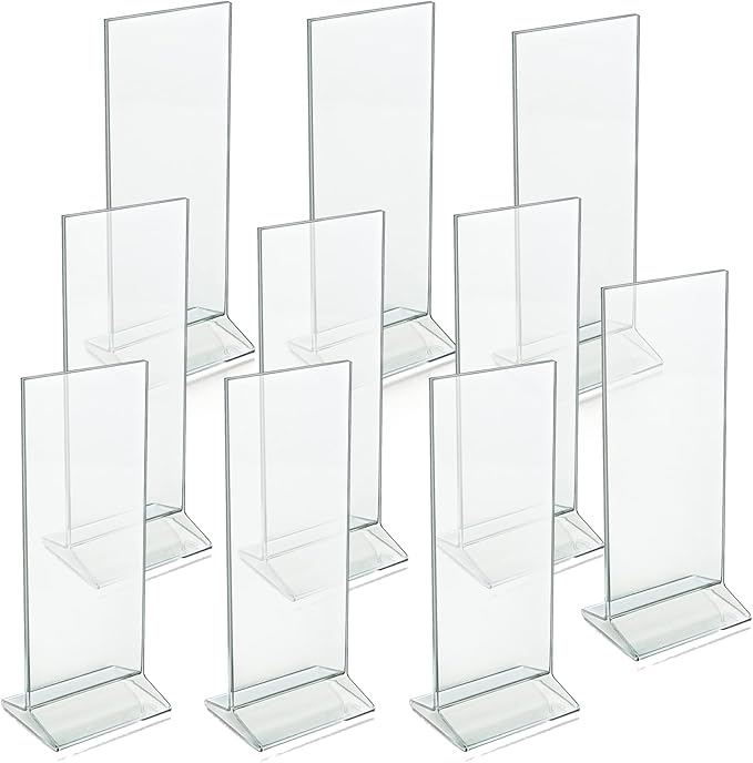 Azar Displays 142745 4.25" W x 11" H Vertical Top-Load Sign Holder