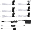Taysing LED Spot Light Indoor Little Mini Spotlight Accent Lights for Display, Paintings, Pictures, Plants, Jewelry, Shelves, Cabinets, Posters, Showcase(ColdWhite 6 Pack Dimming&Timing)