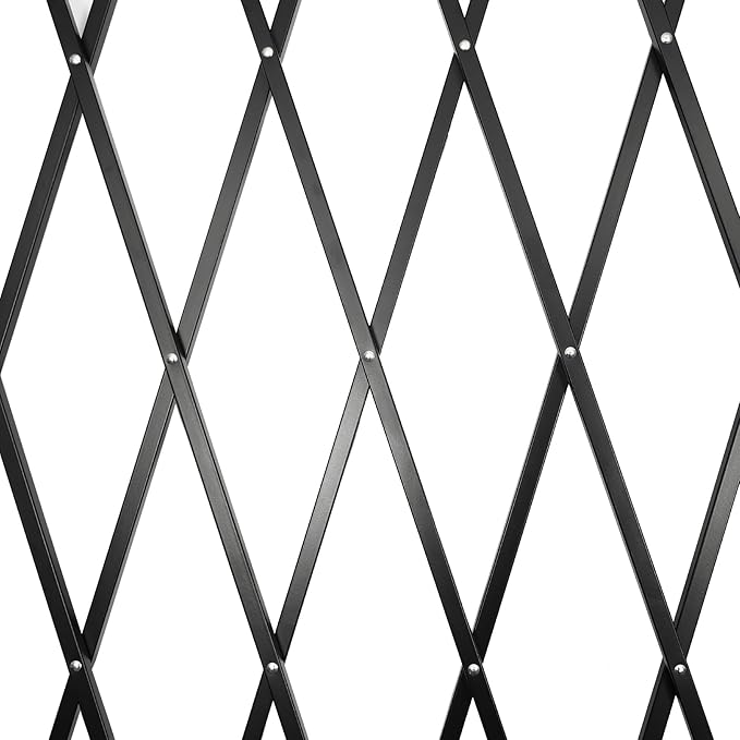 Double Folding Security Gate 6-1/2'Hx7.22'W Iron Accordion Security Gate Flexible Expanding Security Gate 360° Rolling Barricade Scissor Door with Padlock for Entry Security, Garage, Warehouse