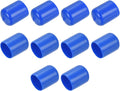 uxcell 10pcs Rubber End Caps 21mm ID Vinyl Round Tube Bolt Cap Cover Screw Thread Protectors Blue