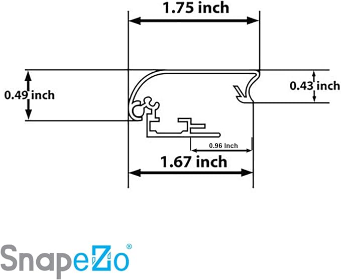 SnapeZo Black Poster Frame 30x45 Inches, 1.7" Aluminum Profile, Front-Loading Snap Frame, Wall Mounting, Wide Series
