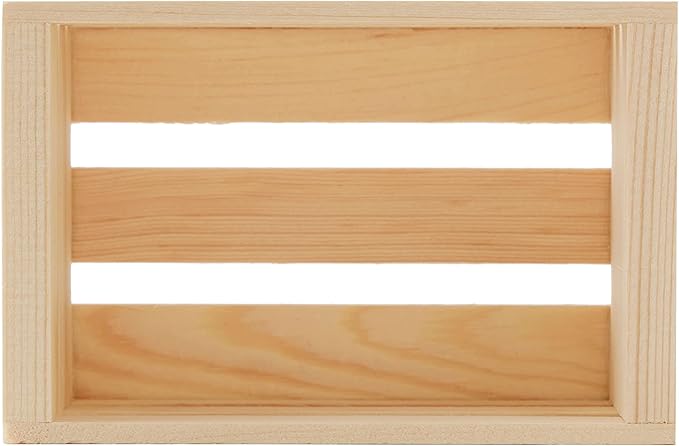 Make Market 5" Wooden Crate - Unfinished Wood Crate for Storage, Decorative Display, Arts & Crafts, Made of 100% Cedar - Bulk 24 Pack