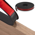 U-Shape Edge Banding, 16.4ft TPE Self Adhesive Veneer Edging Trim Flexible Corner Edge Protector, Furniture Edge Strip for Countertop Table Cabinet Shelve Restoration (12mm, Black)