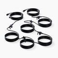 50FT Outdoor Extension Cord,10 Evenly Spaced Outlet Plugs,Black Multiple Outlets with Weatherproof Cover,16/3 SJTW Wire Power Cord.