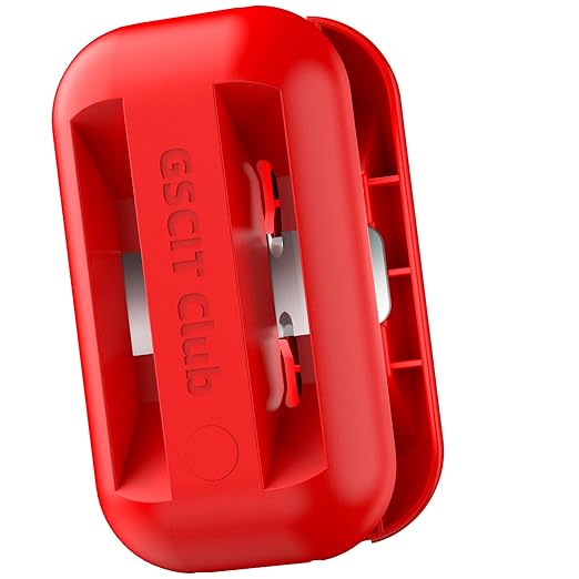 GSCIT Club Edge Banding Trimmer, Tungsten Carbide Blades Hand Planer Edge Bander for Burrs Edge Trim Planer Wood Scraper Edge Banding Tools Cutter for PVC ABS Melamine (Red)