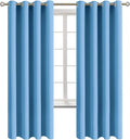BGment Room Darkening Curtains 72 Inches Long - Grommet Thermal Insulated Drapes Window Treatment Curtains for Bedroom, 2 Panels, 52 x 72 Inch, Sky Blue