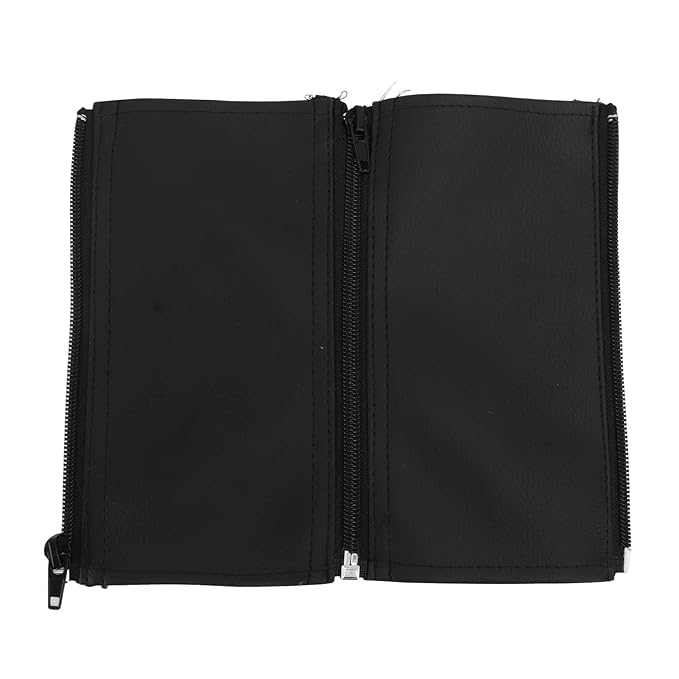 Universal Stroller Handle Sleeve Cover with Zipper Cleanable for Stroller Cart Replacement Grip Bar Handlebar 7.5 x 4.3 inch(Black)