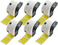 BETCKEY - White Food Labels Replacement for Brother DK-1220 (1.5 in x 1.8 in), Compatible with Brother QL Label Printers [6 Rolls/3720 Labels, Yellow]