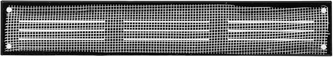 Repa Market 5-Pack 12x2 Inch Air Vent Cover/Black Galvanized Steel Louvered Grill Cover with Mesh Screen/Wall or Ceiling Vent/Durable Flush Mount HVAC Register for Indoor and Outdoor Ventilation