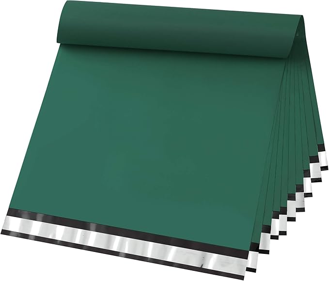 Famagic 200pcs Poly Mailers 12x15.5 Inch Shipping Bags Ultramarine Green Shipping Envelopes Self Seal Mailers Bags Waterproof and Tear-Proof Packaging Bags