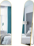 57x16 Door Hanging Full Length Mirror (Height 5.7ft just Body in 1.3ft) Wall Mounted Metal Frame Rectangle Dressing Mirrors for Bathroom Bedroom Room 57 inch Rose Gold