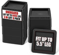 Oversized Heavy Duty Bed Risers & Furniture Risers - Stackable Supports 12000 Lbs,Furniture Lifter/Square Bed Raising Blocks for Sofas, Couches, Desks(Black 8 Pack, Fits Huge 5.5 inch × 3 inch)