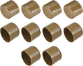 uxcell 10pcs Rubber End Caps 37mm ID Vinyl Round End Cap Cover Screw Thread Protectors Light Brown