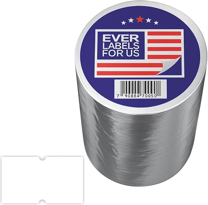 Price Gun Labels (MX-5500 Compatible) | Self-Adhesive Price Stickers for Retail, Supermarkets & Boutiques | Universal 1-Line Label Rolls for Pricing Guns & Tagging Tools | 9000 Labels Total
