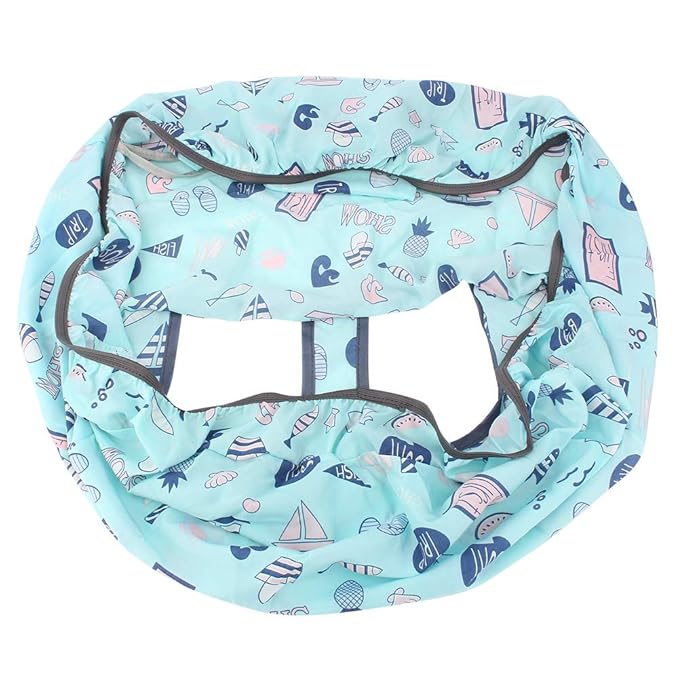 Portable Shopping Cart Cover with Infant Chair Seat Cushion, Machine Washable, Multipurpose Storage Bag for Unisex Babies