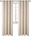 BGment Blackout Curtains - Grommet Thermal Insulated Room Darkening Bedroom and Living Room Curtains, Set of 2 Panels (46 x 72 Inch, Champagne)