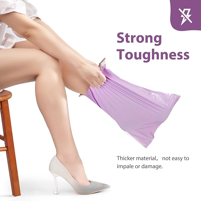 Fuxury Poly Mailers 14.5x19 Inch 200 Pcs, Waterproof Shipping Bags for Clothing, Strong Adhensive Shipping Envelopes for Small Business Suppliers, Self Seal Mailers Poly Bags Mailing Envelopes Purple