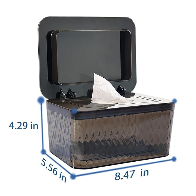 3 Pack Wipes Dispenser Seal-Designed Wipe Dispenser Holder Wipes Case Box for Bathroom Keep Wipes Fresh, Dust-Proof & Non-Slip