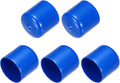 uxcell 5pcs Rubber End Caps 32mm(1.3 Inch) ID Vinyl PVC Round Tube Bolt Cap Cover Screw Thread Protectors Blue