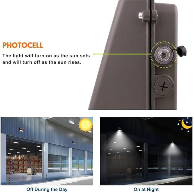 Konlite - 90W/63W/45W Full-Cutoff LED Wall Pack Lights, Selectable Wattage & CCT (5000K/4000K/3000K), LED Wall Light, Energy Efficient, Durable, Outdoor Commercial Wall Pack Light, 14,900LM