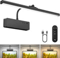 Lightbiz Picture Light, 15.35inch 5400mAh Rechargeable Picture Lights for Wall Battery Operated Wall Lights with Remote, 3 Colors Paintings Light Dimmable Art Light for Artwork, Gallery(Black)