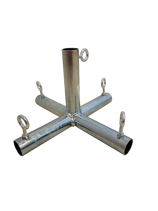 3/4" Canopy Frame Connector Fittings with Eyebolts (Receives 3/4" Diameter Pipe) (5-Way No Angle Center)