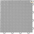 FlooringInc's Nitro 12"x12" Snap-Together Garage Flooring Tiles, Non-Slip Interlocking Plastic Floor Mat, Garage Organization & Storage, Coin Pattern, Gunmetal, 12 Tiles, 12 Sq/Ft